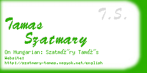 tamas szatmary business card